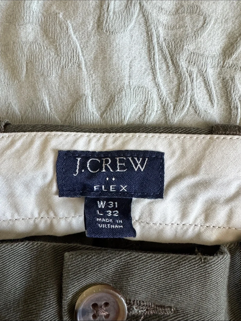 J. Crew Olive Slim Straight Chinos